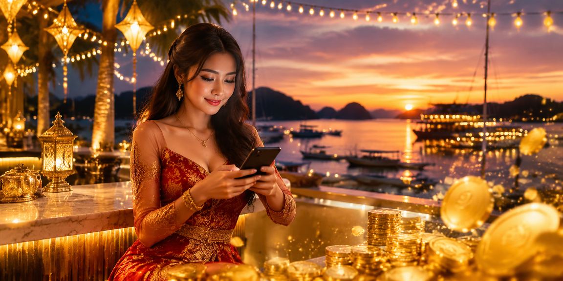 Ilustrasi bonus cashback festival dengan koin dan hadiah berwarna meriah