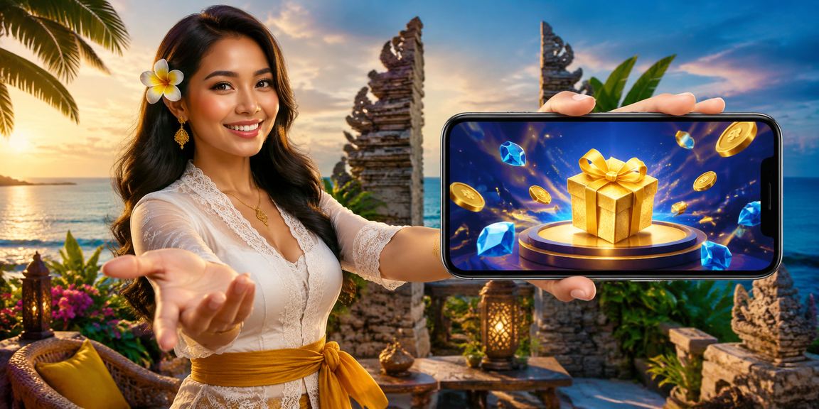 Pengguna bermain casino mobile di pantai dengan smartphone Android